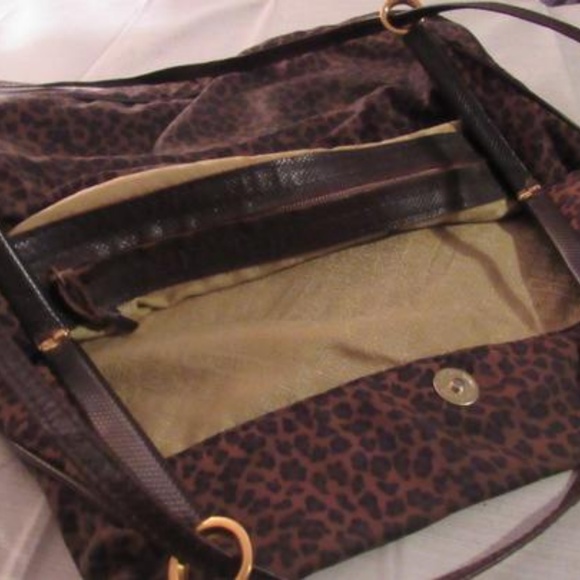 Vintage Bottega Animal Print Silk Leather Satchel - Picture 8 of 8
